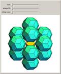 Cluster of 14 Rhombic Triacontahedra