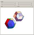 将立方体剖分为三面体、三个Bilinski十二面体和一个较小的立方体