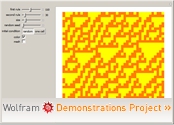 "Flipping between Two Elementary Cellular Automaton Rules" from The Wolfram Demonstrations Project