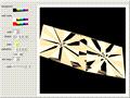 Op Art on Golden Rhombic Solids (II)