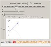 Wolframdemonstration: Projectile Motion