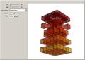 3D Layers Evolution View of a 2D Totalistic Cellular Automaton
