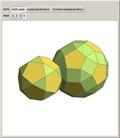 Another Dissection of Two Rhombic Solids into an Icosidodecahedron and a Rhombicosidodecahedron