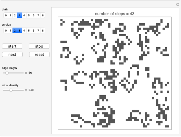 Cellular Automata with Modified Game-of-Life Rules - Wolfram