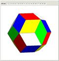 Color-Matching Dissection of the Rhombic Triacontahedron