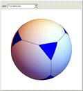 Colored Spherical Projections of Polyhedra
