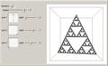 Construction of Sierpinski Triangle in Two or Three Dimensions