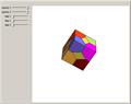 Dissection of a Cube into Two Kinds of Triacontahedra