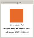 Estimating the Side Length of a Square from Its Area