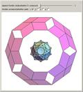 Expanding a Rhombic Dodecahedron 5-Compound to a Rhombic Enneacontahedron