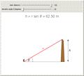 Height of Object from Angle of Elevation Using Sine
