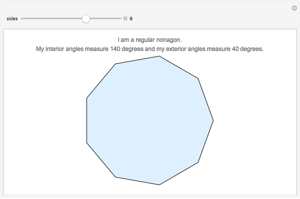 I Am A Regular Polygon Wolfram Demonstrations Project
