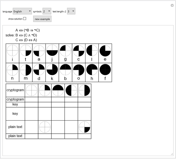Kids\' Cryptography with a Key from a Propositional Puzzle - Wolfram  Demonstrations Project