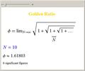 Nested Square Root Representation of the Golden Ratio