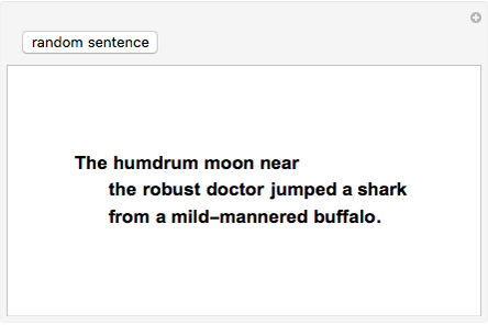 Nonsense Sentence Generator - Wolfram Demonstrations Project
