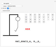 Hangman Word Game for a Computer Player - Wolfram Demonstrations Project