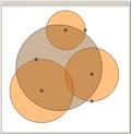 Problems on Circles XIV: Bisecting the Circumference of Three Circles with a Circle