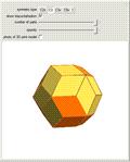 Symmetric Decompositions of a Rhombic Triacontahedron