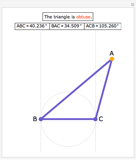 Triangles: Acute, Right, and Obtuse - Wolfram Demonstrations Project