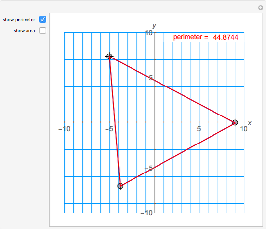 Triangles In The Coordinate Plane Wolfram Demonstrations Project 2767