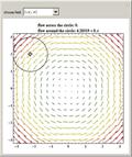 Vector Field Flow through and around a Circle